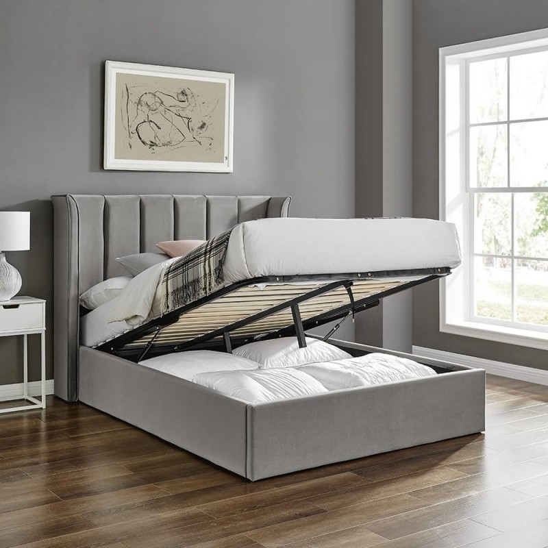 LL Polaris Silver 4ft6 Double Ottoman Bed Frame